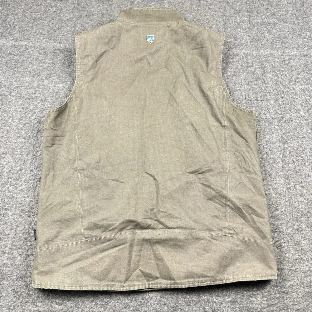 Kuhl Burr Vest Mens Medium Vintage Patina Dye Fleece‎ Lined Sleeveless Hiking